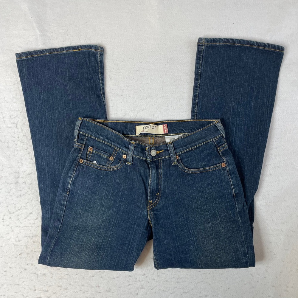 Levi's Boot Cut Jeans Womens Size 2S Blue Denim Stretch Low Rise Pocket Wear